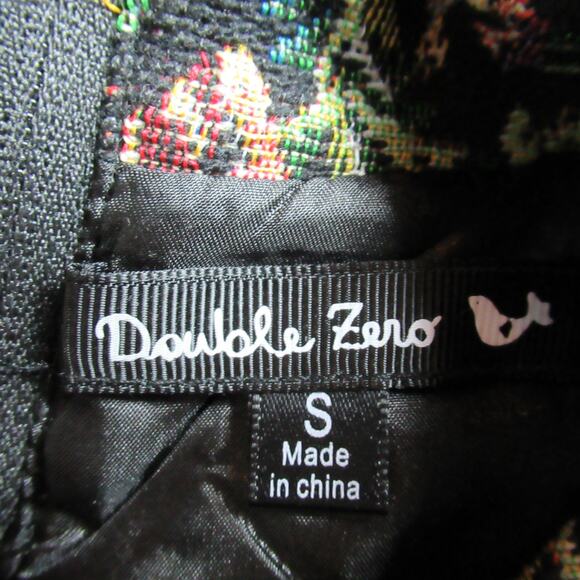 Double Zero Dress Womens Small Black Floral Tapestry Posh Fit & Flare Flirty - Picture 8 of 10